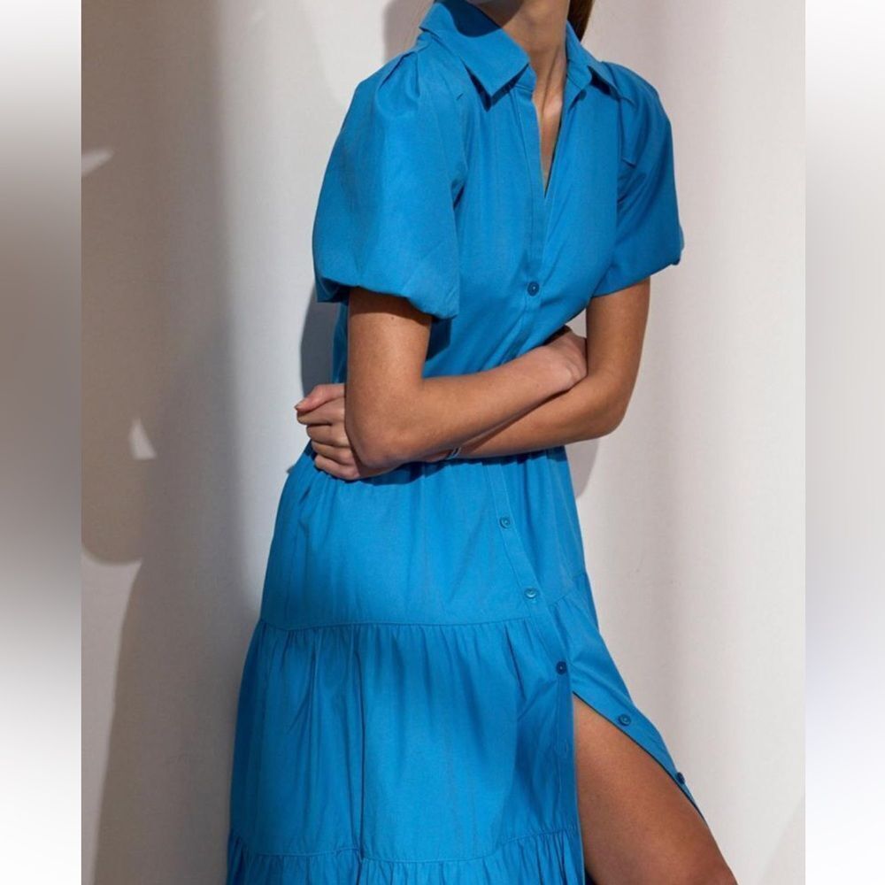 Brochu Walker Havana Dress in azure blue L - Picture 2 of 6